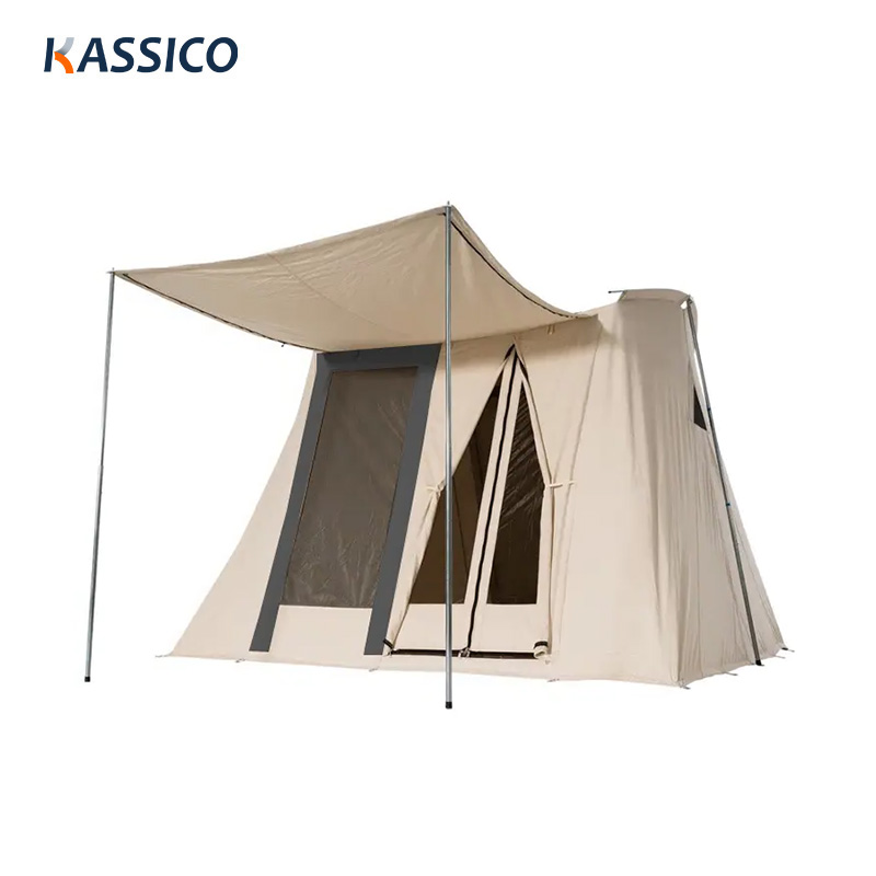 Double Layer Cabin Spring Bar Camping Tent