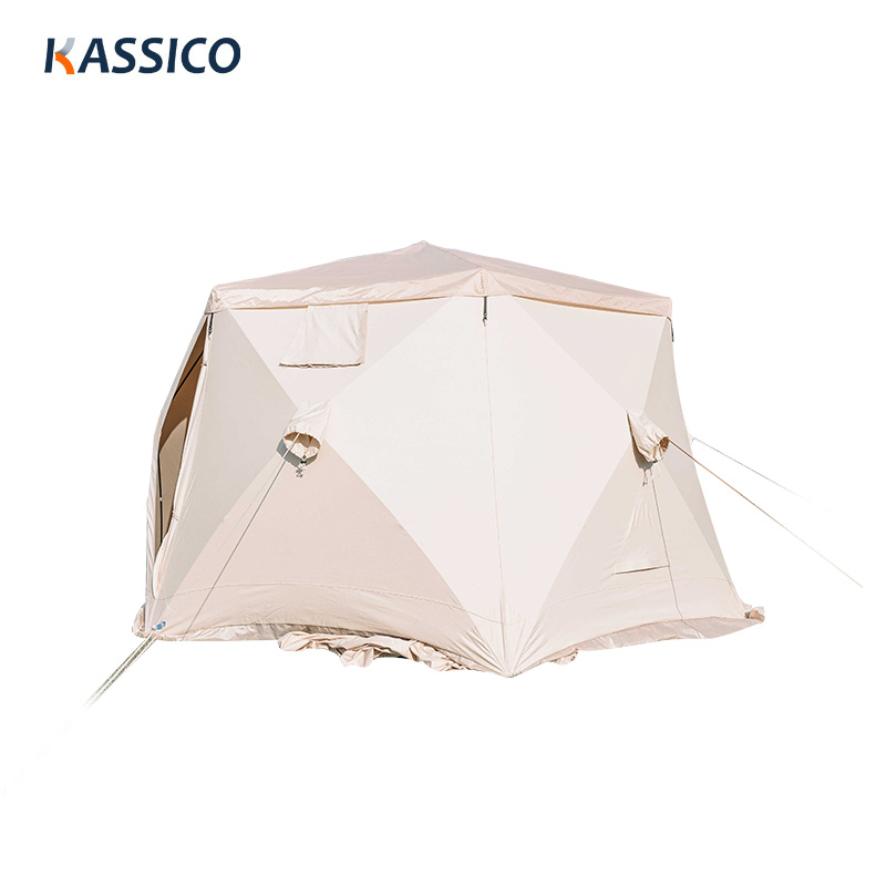 Waterproof Canvas Cotton Ice Fishing Tent - Automatic Pop Up, Portable, Anti-UV, Keep Warm