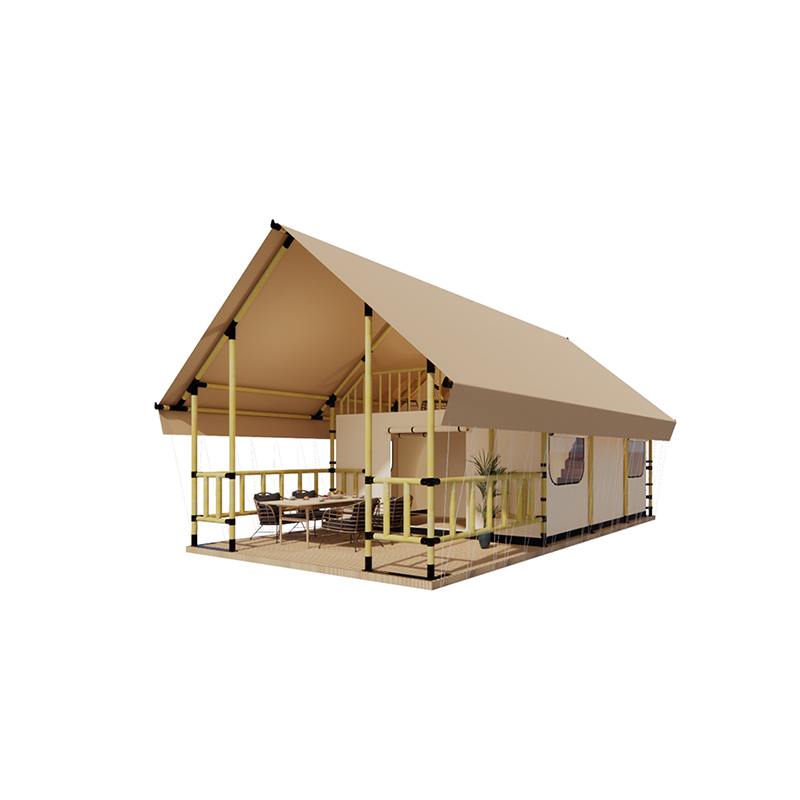 Two Floor Glamping Lodge Safari Tent - Prefab House For Campground