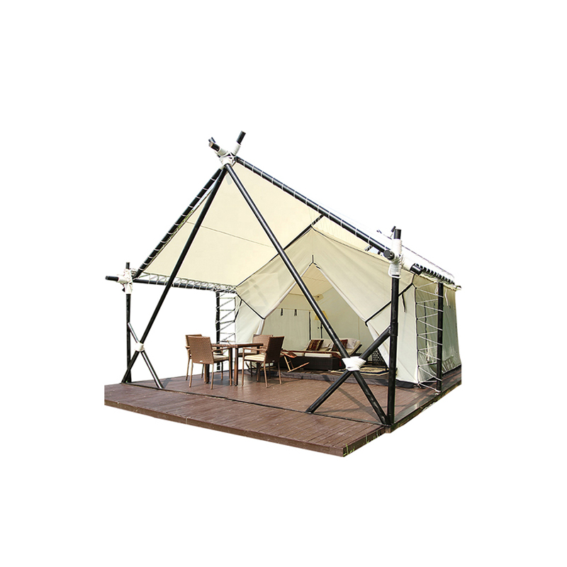 Cotton Canvas Safari Glamping Tent For Family Camping