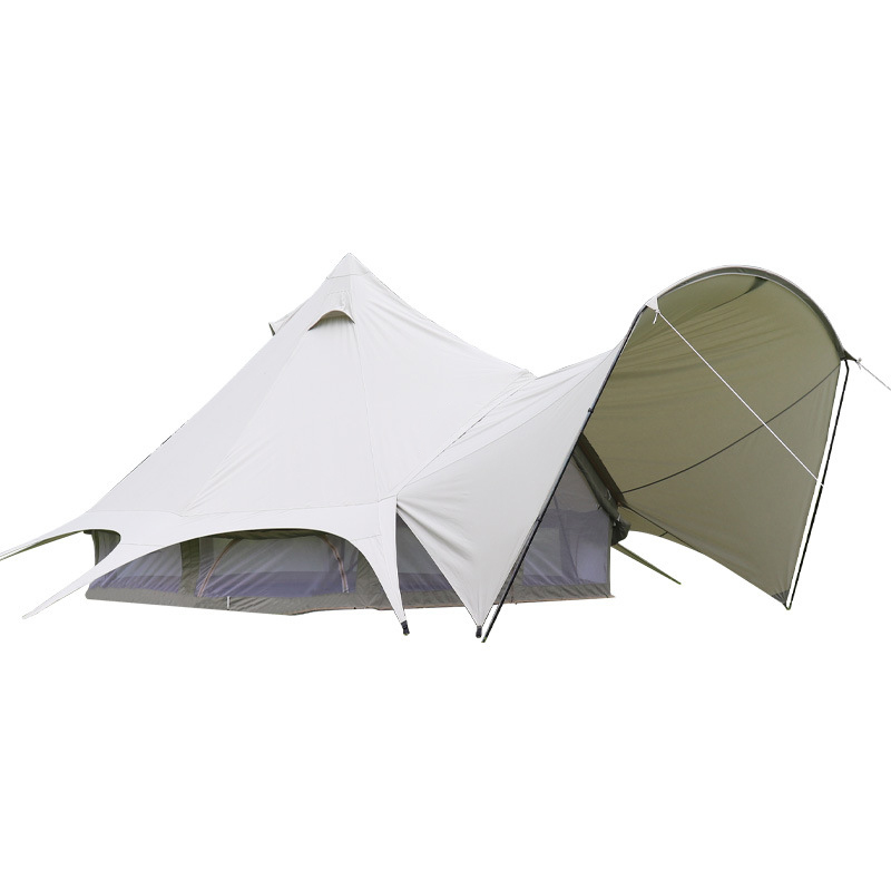 3M/4M/5M/6M Bell Tent With Canopy For Family Camping and Glamping Sites